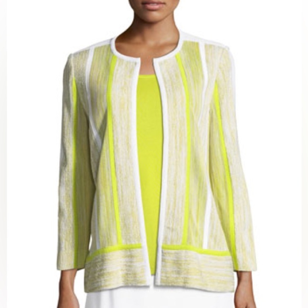 Misook (XL) Open Front Melange Mix Jacket